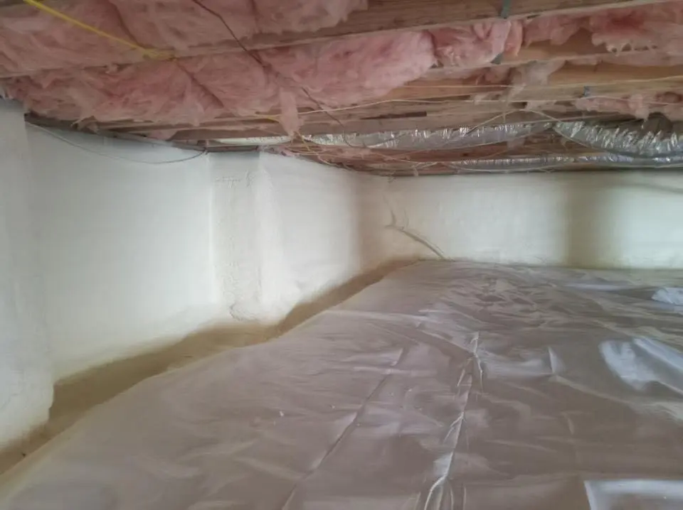 Crawl space encapsulation with closed-cell spray foam for Spray Foam Roofing in Richland
