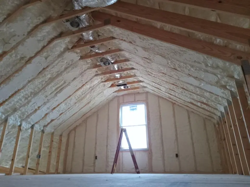 Spray foam roofing application for Crawl Space Insulation project in Richland